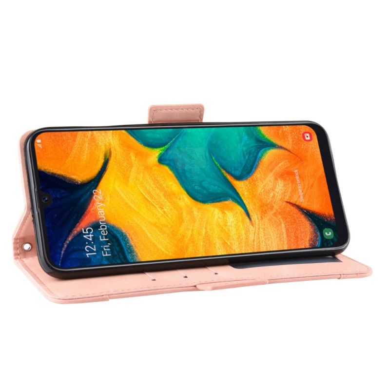 Leren Hoesje Samsung Galaxy A20e Rood Zwart Eersteklas Multikaart