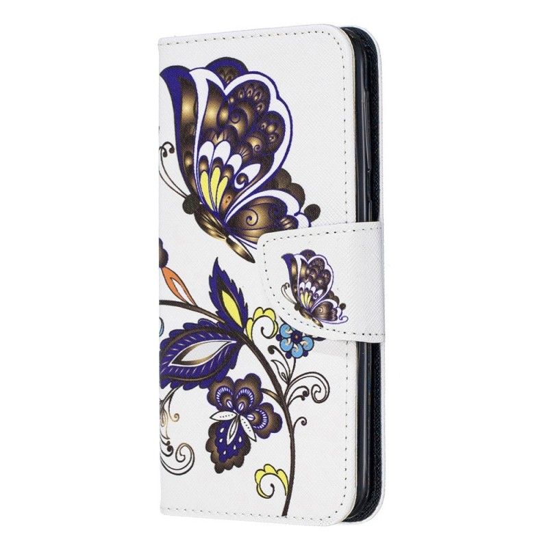 Leren Hoesje Samsung Galaxy A20e Telefoonhoesje Vlindertattoo