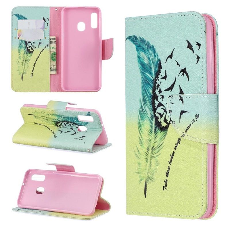 Leren Hoesje Samsung Galaxy A20e Leren Vliegen