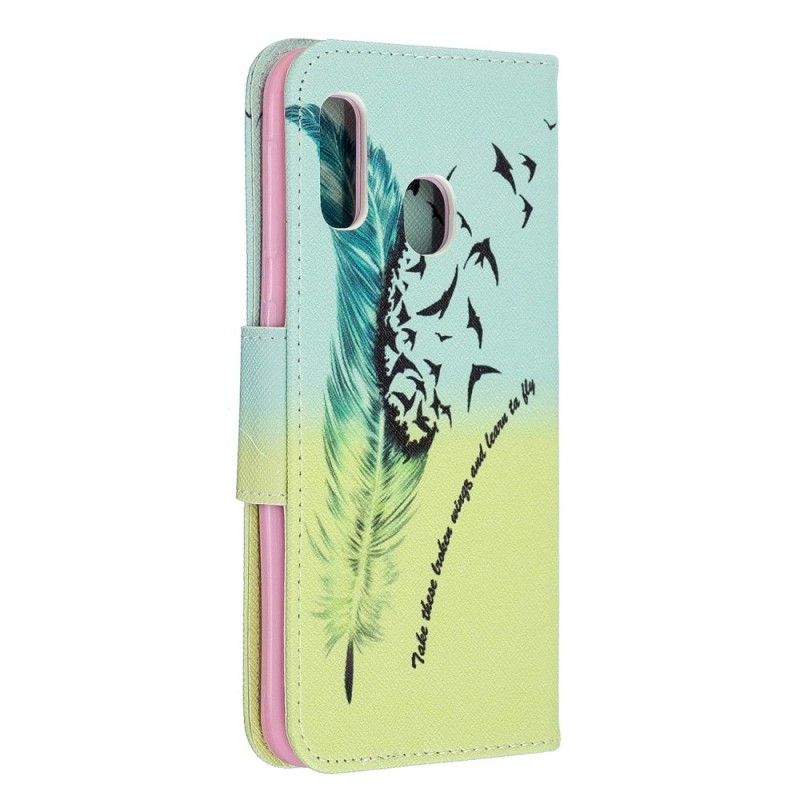 Leren Hoesje Samsung Galaxy A20e Leren Vliegen