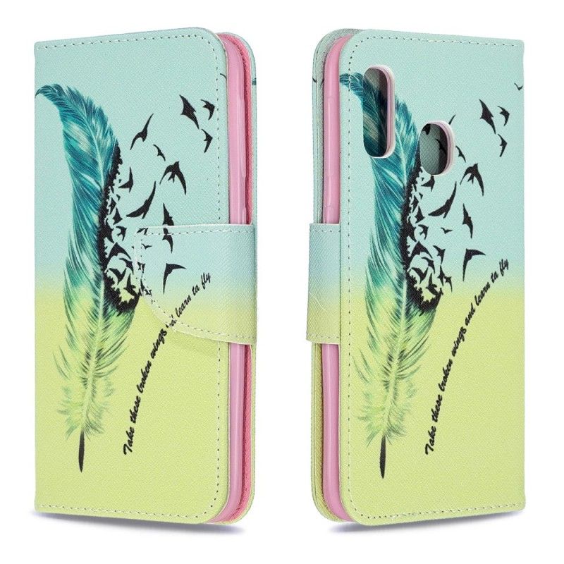 Leren Hoesje Samsung Galaxy A20e Leren Vliegen