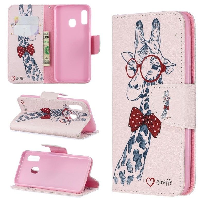 Leren Hoesje voor Samsung Galaxy A20e Nerdgiraf