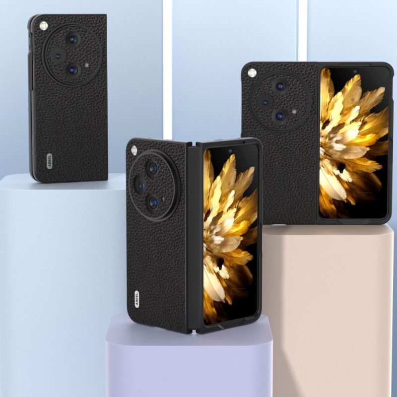Hoesje Voor Oneplus Open Echt Abeel Litchi-leer
