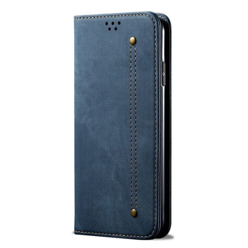 Bescherming Hoesje voor Xiaomi Redmi Note 12 Pro Plus Folio-hoesje Spijkerstof