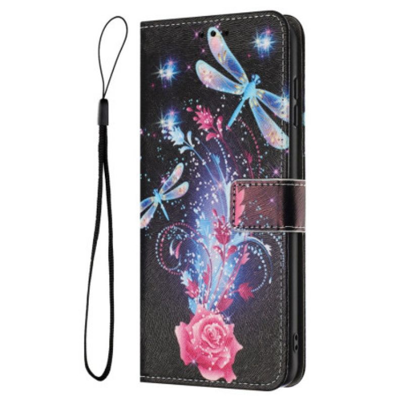 Folio-hoesje Realme 14t 5g Telefoonhoesje Libellenpatroon