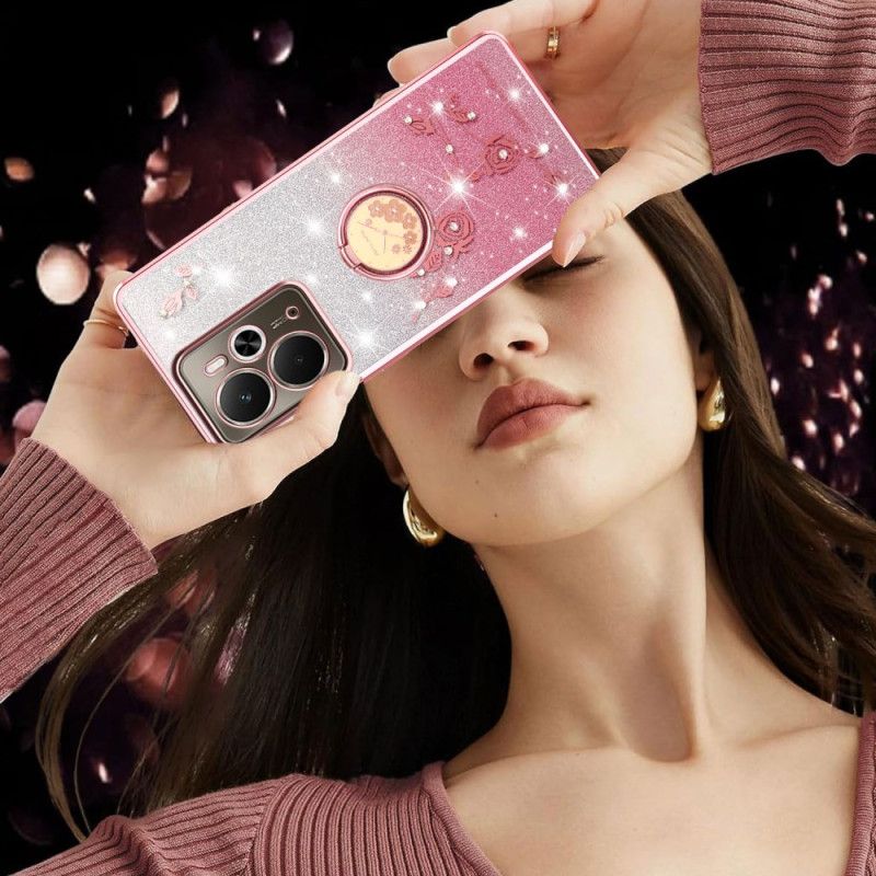 Hoesje Realme 14t 5g Ringhouder Met Strass-steentjes
