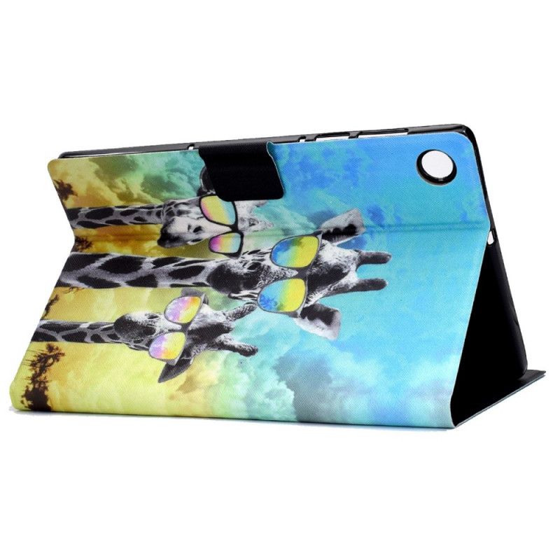 Flip Case Leren Samsung Galaxy Tab A8 (2021) Funky Giraffen