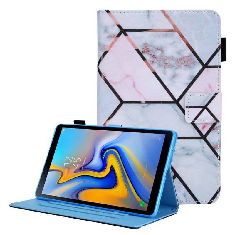 Flip Case Leren Samsung Galaxy Tab A8 (2021) Geometrisch Marmer