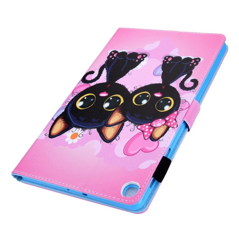 Flip Case Leren Samsung Galaxy Tab A8 (2021) Kattenpaar