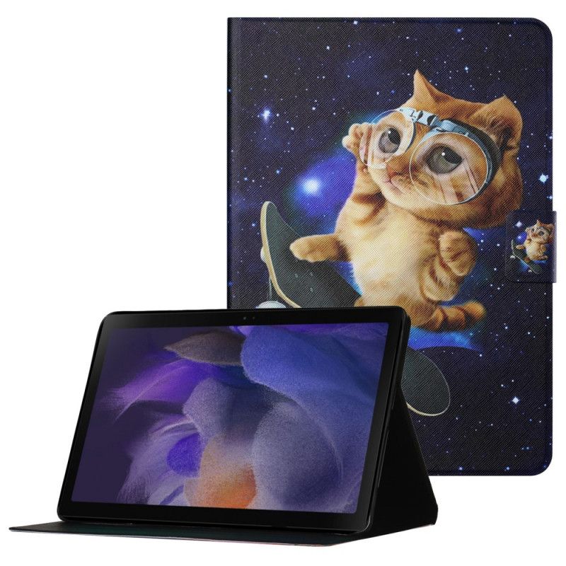 Folio-hoesje Samsung Galaxy Tab A8 Telefoonhoesje (2021) Kat Skateboard