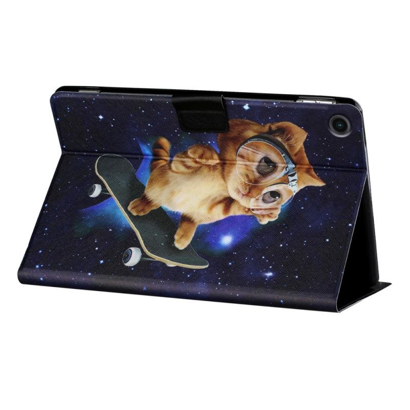 Folio-hoesje Samsung Galaxy Tab A8 Telefoonhoesje (2021) Kat Skateboard