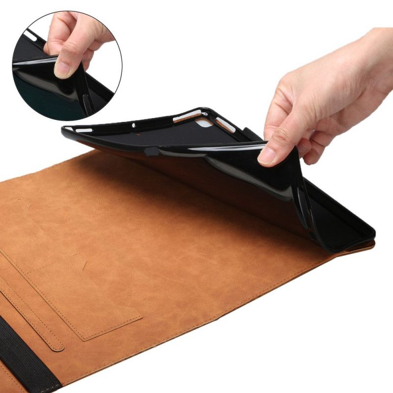 Hoesje Case Samsung Galaxy Tab A8 Telefoonhoesje (2021) Elastische Band Met Textuur