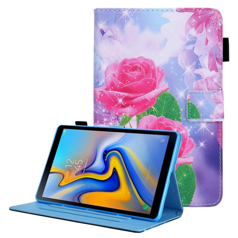 Leren Hoesje Samsung Galaxy Tab A8 (2021) Droombloemen