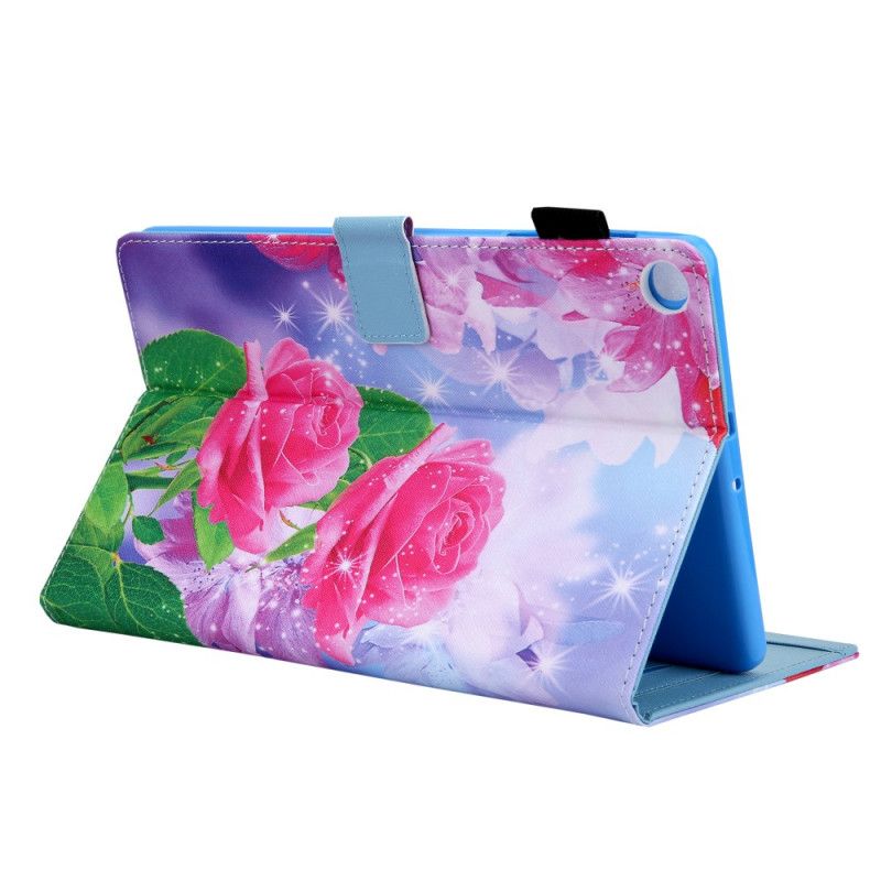 Leren Hoesje Samsung Galaxy Tab A8 (2021) Droombloemen