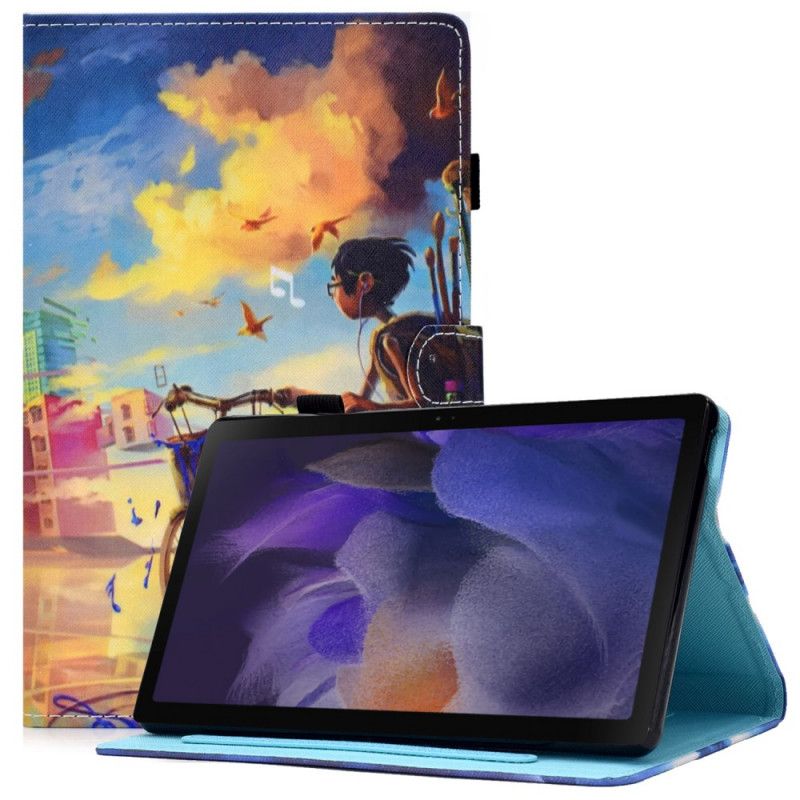 Leren Hoesje Samsung Galaxy Tab A8 (2021) Fietskunst