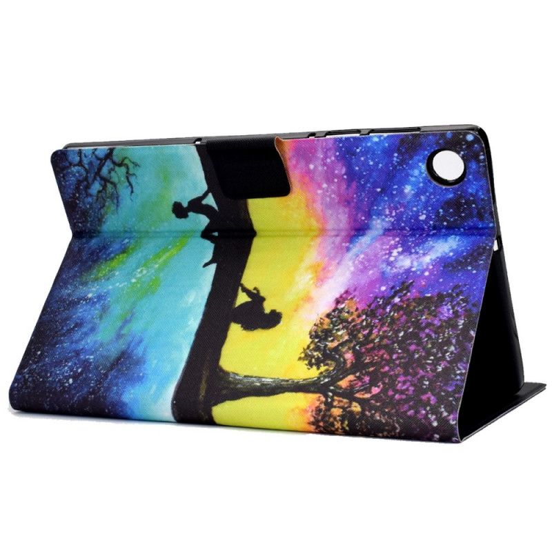 Leren Hoesje Samsung Galaxy Tab A8 (2021) Mijmerij Onder De Boom Bescherming Hoesje