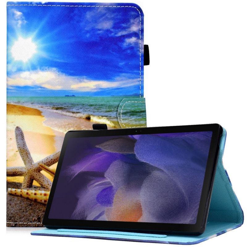 Leren Hoesje Samsung Galaxy Tab A8 (2021) Strandplezier Bescherming Hoesje