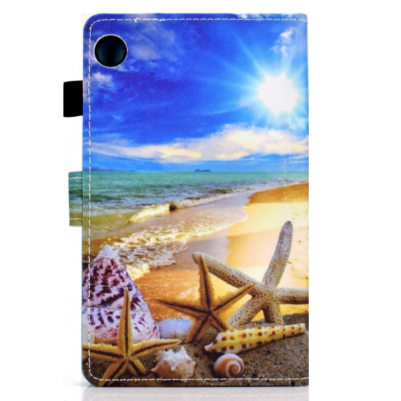 Leren Hoesje Samsung Galaxy Tab A8 (2021) Strandplezier Bescherming Hoesje