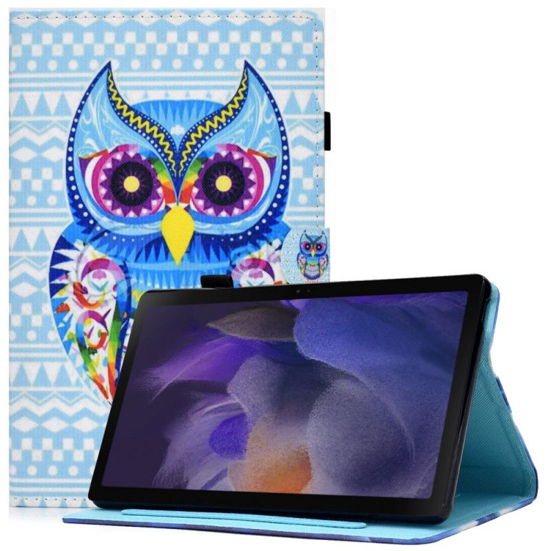 Leren Hoesje Samsung Galaxy Tab A8 (2021) Tribal Uil Bescherming Hoesje