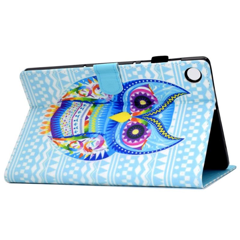 Leren Hoesje Samsung Galaxy Tab A8 (2021) Tribal Uil Bescherming Hoesje
