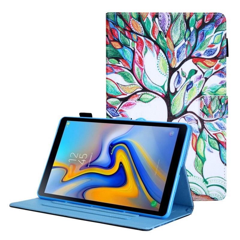 Leren Hoesje Samsung Galaxy Tab A8 (2021) Veelkleurige Boom Bescherming Hoesje