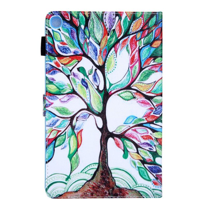 Leren Hoesje Samsung Galaxy Tab A8 (2021) Veelkleurige Boom Bescherming Hoesje