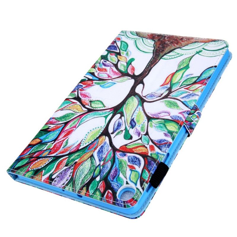 Leren Hoesje Samsung Galaxy Tab A8 (2021) Veelkleurige Boom Bescherming Hoesje