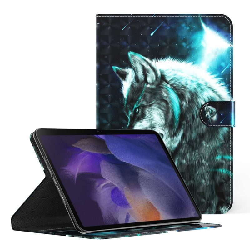 Leren Hoesje Samsung Galaxy Tab A8 (2021) Wilde Wolf Bescherming Hoesje