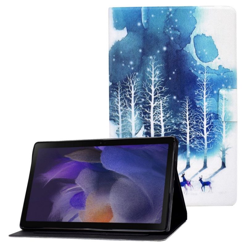 Leren Hoesje Samsung Galaxy Tab A8 (2021) Winter Bescherming Hoesje