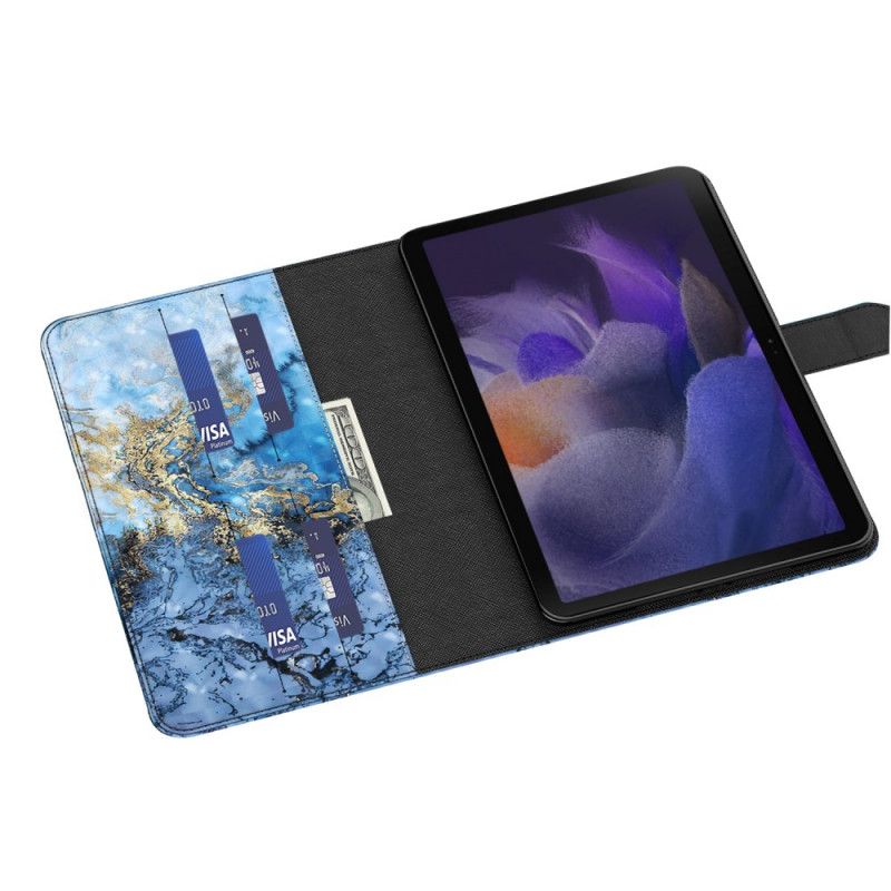 Leren Hoesje Voor Samsung Galaxy Tab A8 (2021) Marmer
