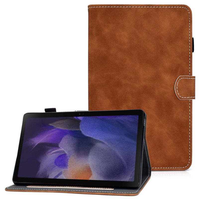 Leren Hoesje Voor Samsung Galaxy Tab A8 (2021) Vintage Design Leereffect