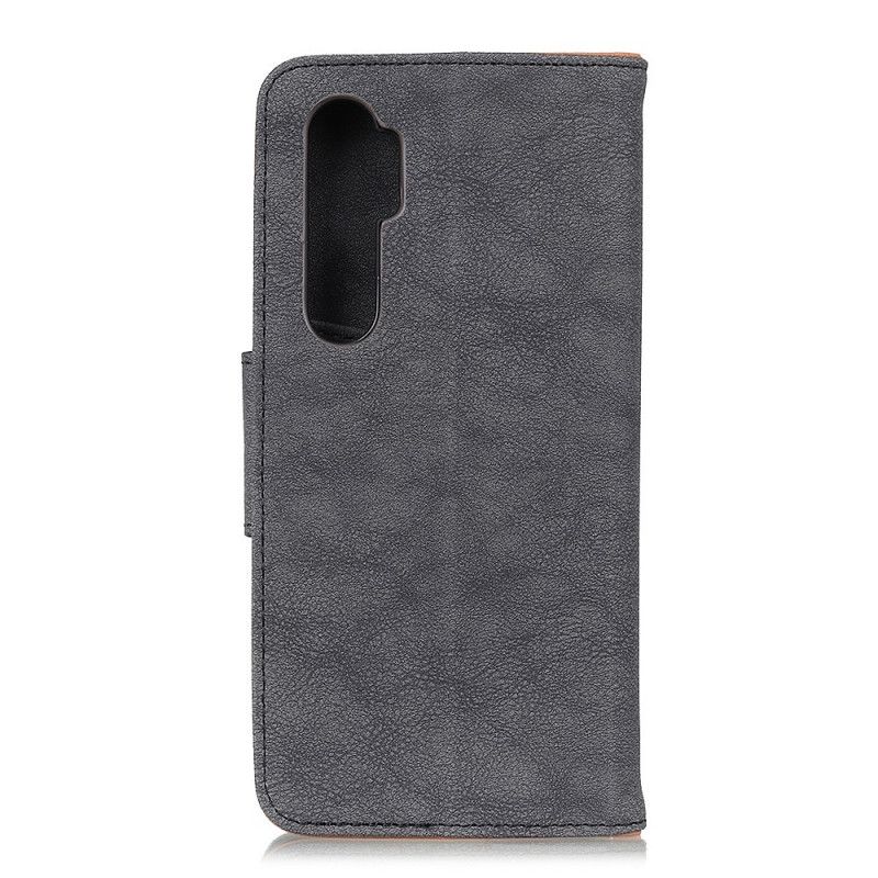 Bescherming Hoesje Xiaomi Mi Note 10 Lite Bruin Grijs Omkeerbare Magneetsluiting