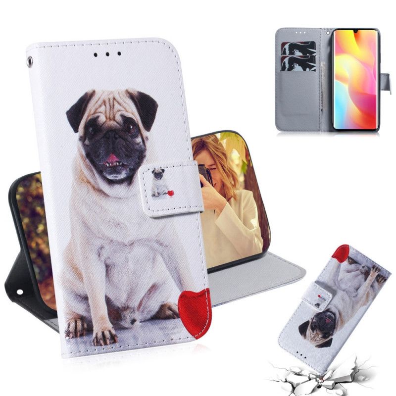 Cover Folio-hoesje Xiaomi Mi Note 10 Lite Telefoonhoesje Mopshond