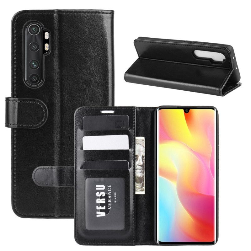 Cover Folio-hoesje Xiaomi Mi Note 10 Lite Wit Zwart Telefoonhoesje Ultra Kunstleer