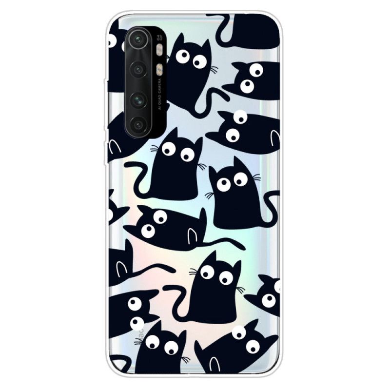Hoesje Xiaomi Mi Note 10 Lite Zwarte Katten