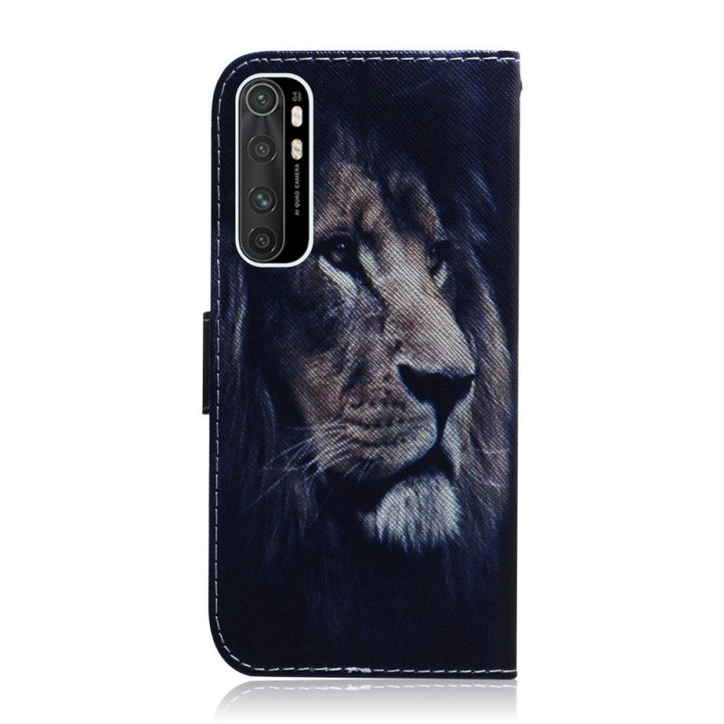 Leren Hoesje voor Xiaomi Mi Note 10 Lite Dromende Leeuw