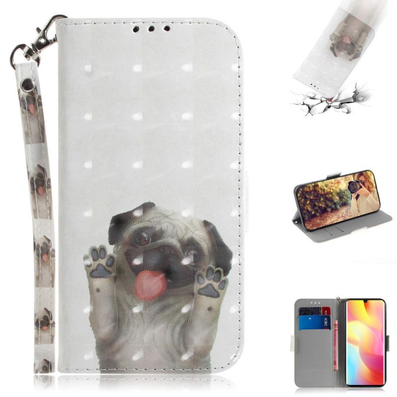 Leren Hoesje voor Xiaomi Mi Note 10 Lite Hou Van Mijn Hond Met String