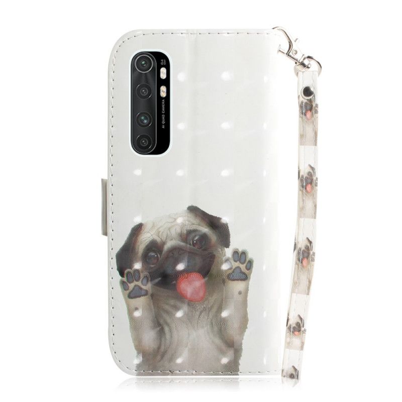 Leren Hoesje voor Xiaomi Mi Note 10 Lite Hou Van Mijn Hond Met String