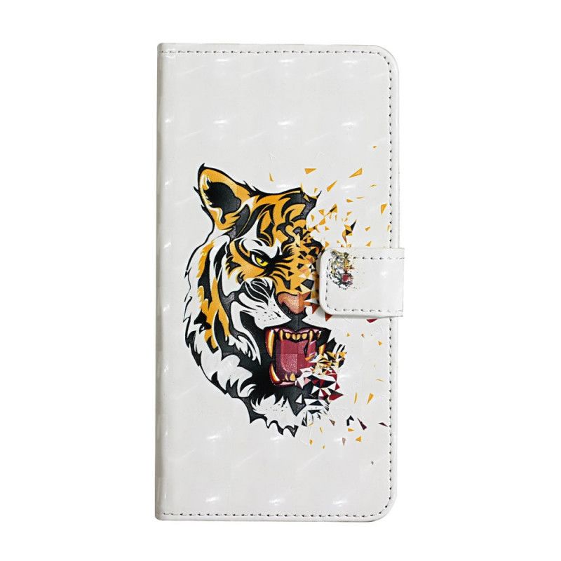 Leren Hoesje voor Xiaomi Mi Note 10 Lite Magische Woeste Tijger