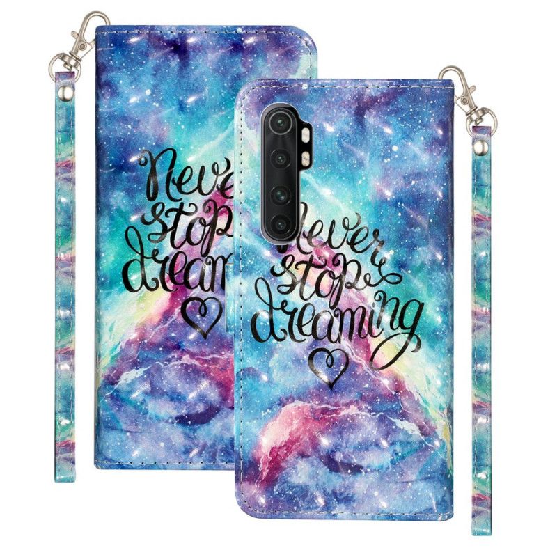 Leren Hoesje voor Xiaomi Mi Note 10 Lite Stop Nooit Met Riem