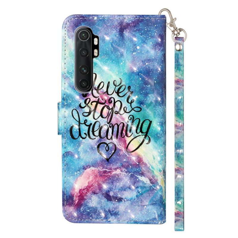 Leren Hoesje voor Xiaomi Mi Note 10 Lite Stop Nooit Met Riem