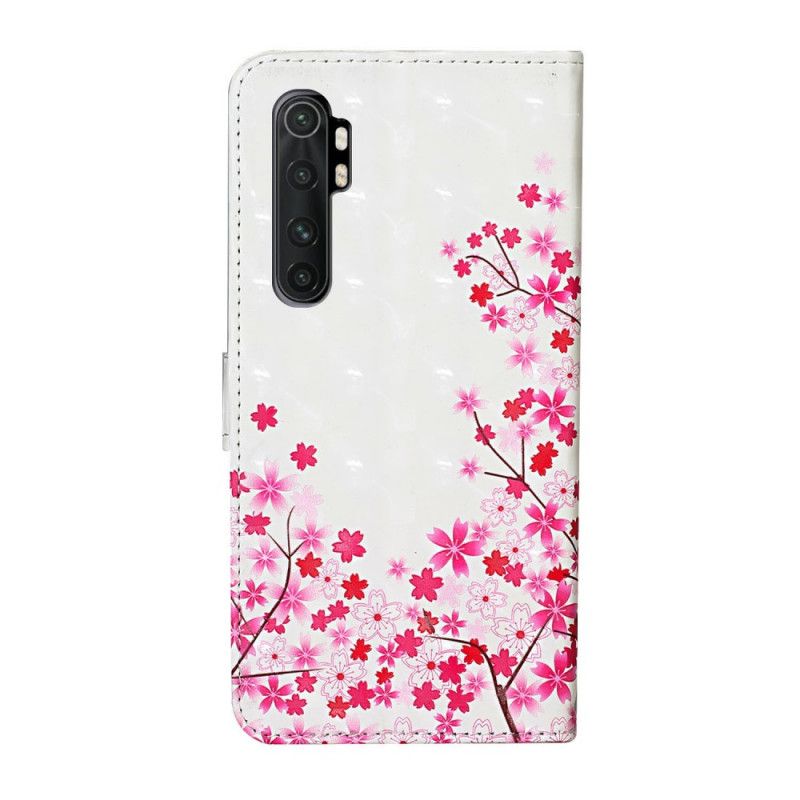 Leren Hoesje Xiaomi Mi Note 10 Lite Magenta Wit Telefoonhoesje Roze Groente
