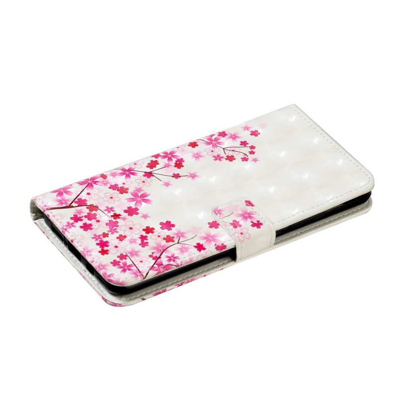 Leren Hoesje Xiaomi Mi Note 10 Lite Magenta Wit Telefoonhoesje Roze Groente
