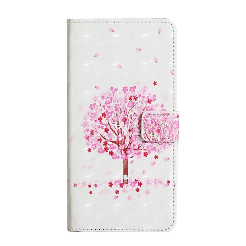 Leren Hoesje Xiaomi Mi Note 10 Lite Magenta Wit Telefoonhoesje Roze Groente