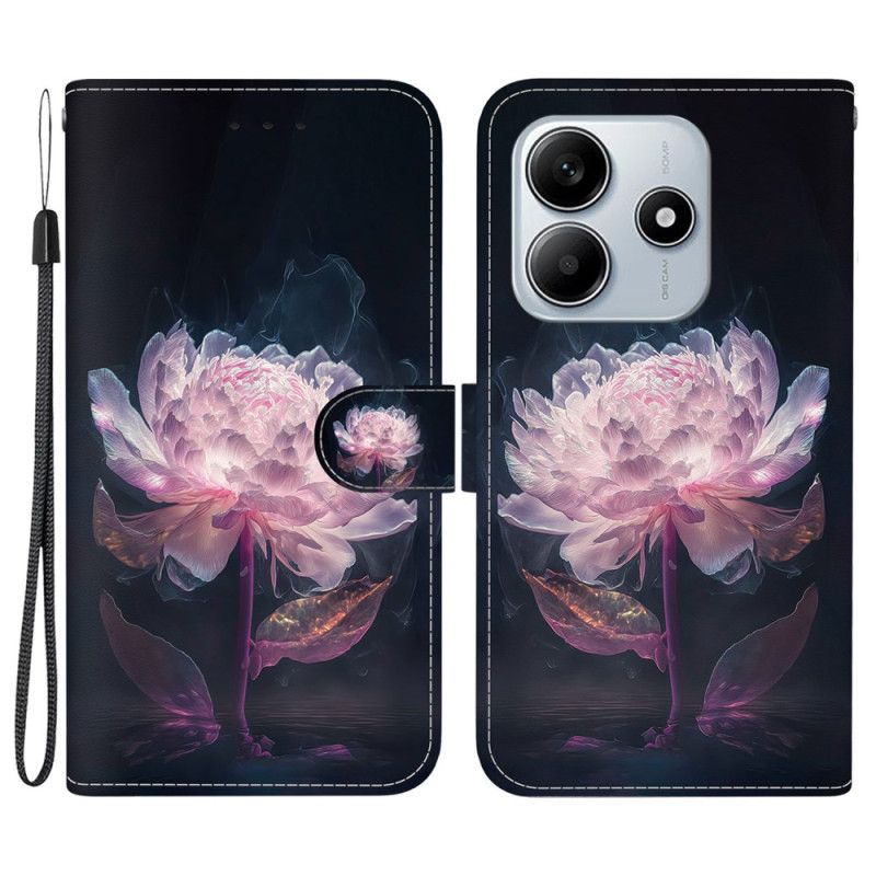 Bescherming Hoesje Xiaomi Redmi Note 14 5g Paarse Pioenroos