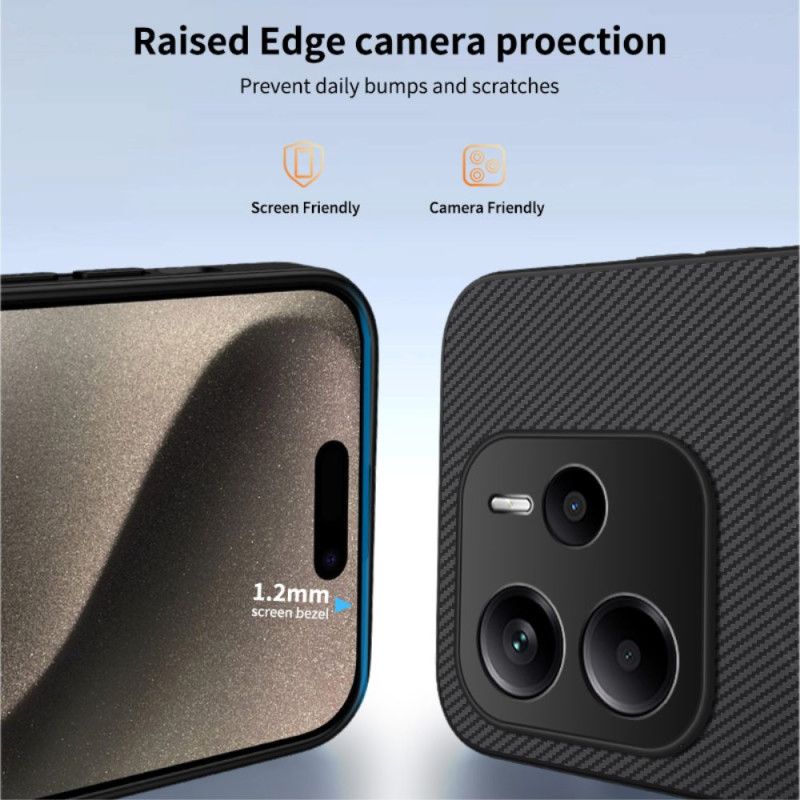 Case Hoesje Xiaomi Redmi Note 14 5g Telefoonhoesje Magsafe Fiber-compatibel Carbon