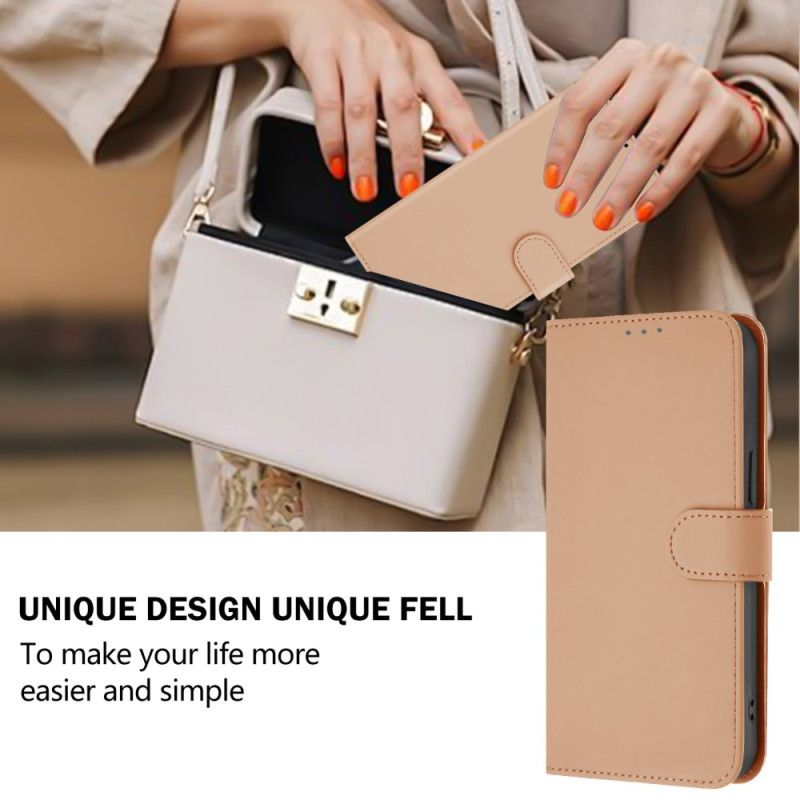 Flip Case Leren Xiaomi Redmi Note 14 5g Bandje Met Lederlook