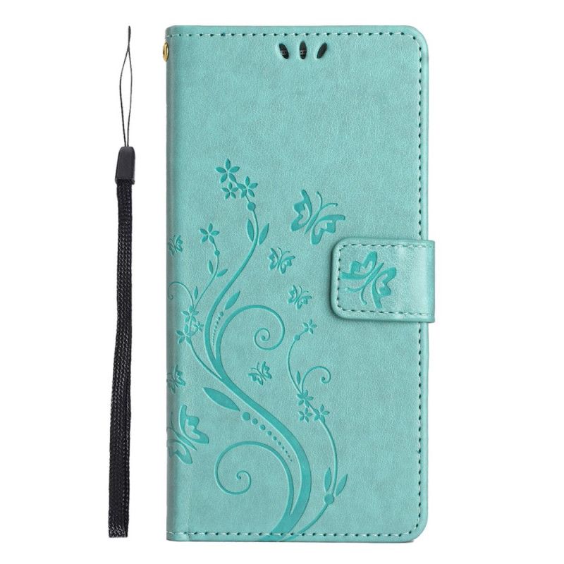 Flip Case Leren Xiaomi Redmi Note 14 5g Bloemen En Vlinders
