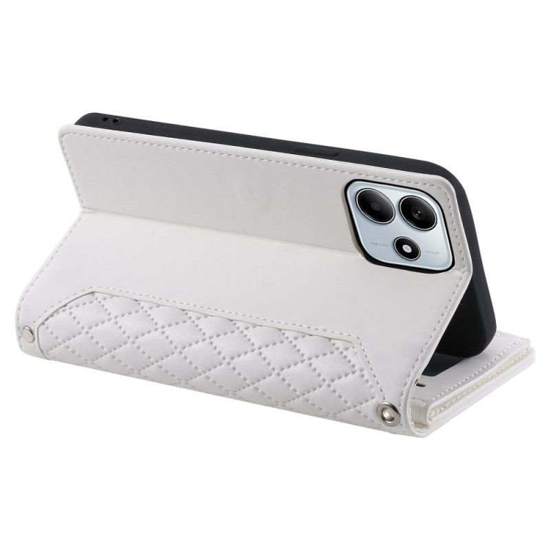 Flip Case Leren Xiaomi Redmi Note 14 5g Gewatteerde Portemonnee