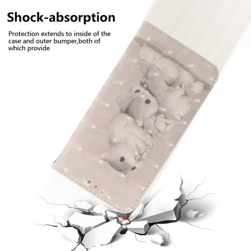 Flip Case Leren Xiaomi Redmi Note 14 5g Hamsters Met Sleutelkoord